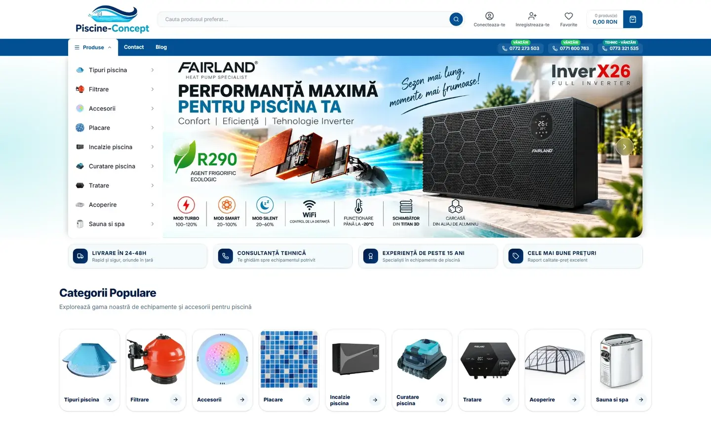 Captură a site-ului piscine-concept.ro